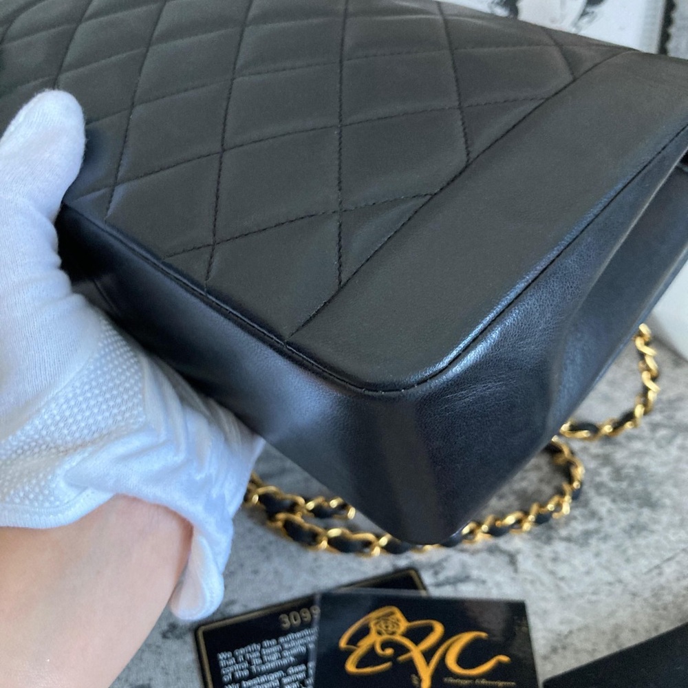 Chanel Black and Gold Crossbody Bag with Quilted Leather - Picture 13 of 17